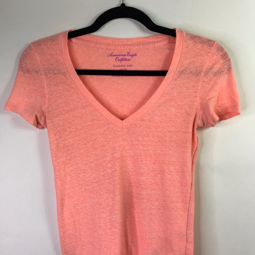 AMERICAN EAGLE V-NECK SHORT SLEEVE TEE - XS - Picture 4 of 9